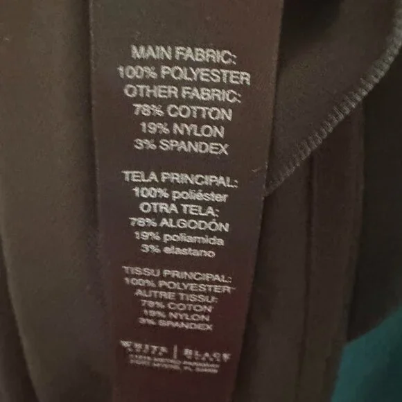 White House Black Market Pleated Bib Sheer Black Tunic Top NWT Sz S - Picture 8 of 9